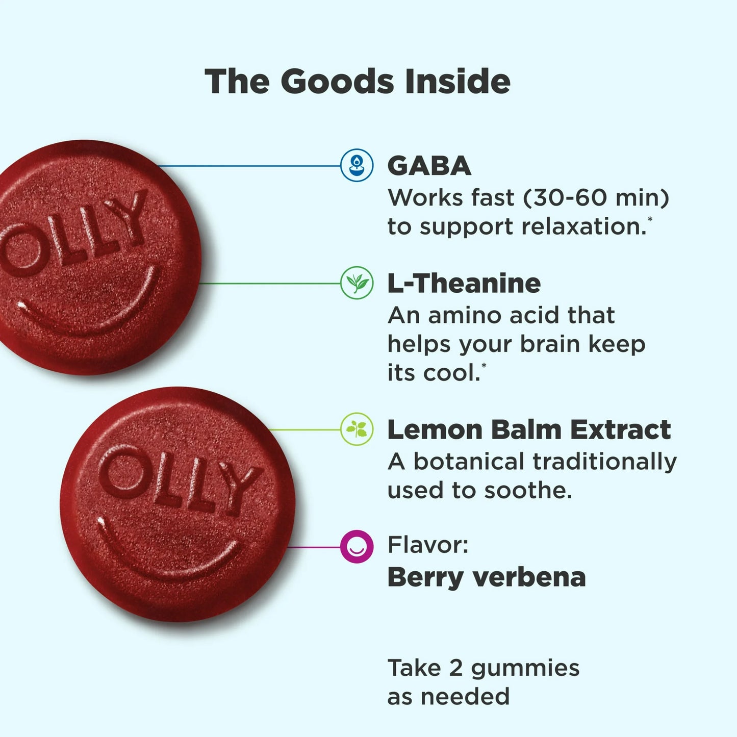 Olly - Goodbye Stress con Gaba, L-theanine , 74 gummies