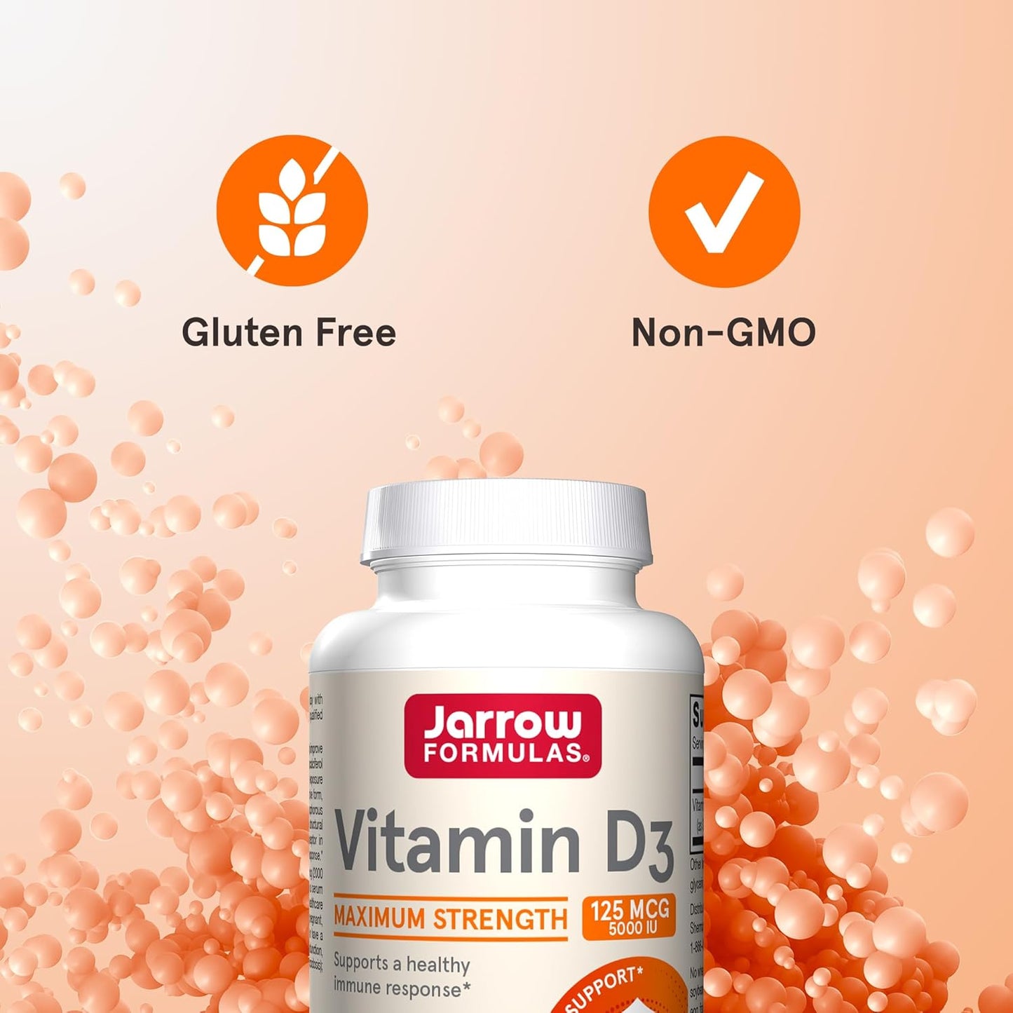 Jarrow Formulas - Vitamina D3 125mcg(5000IU), 100 capsulas