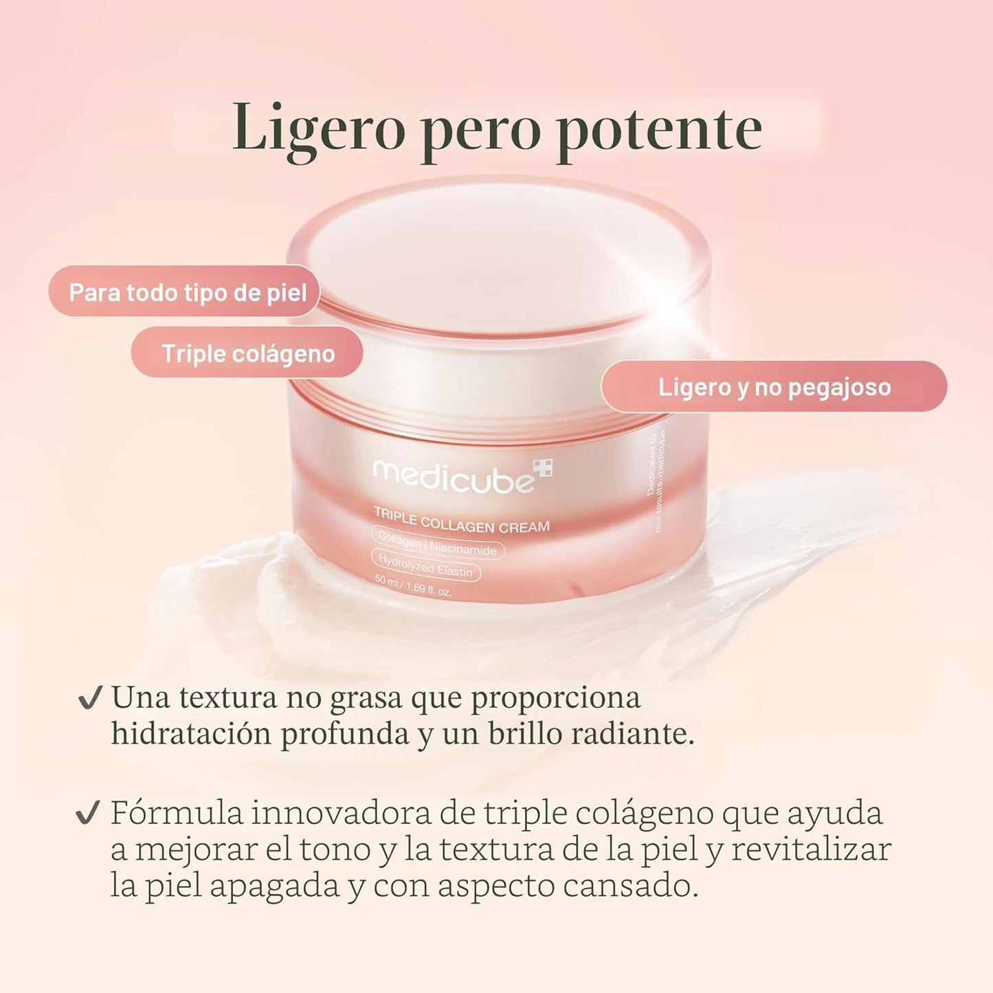 Medicube - crema de colageno hidratante, 50ml