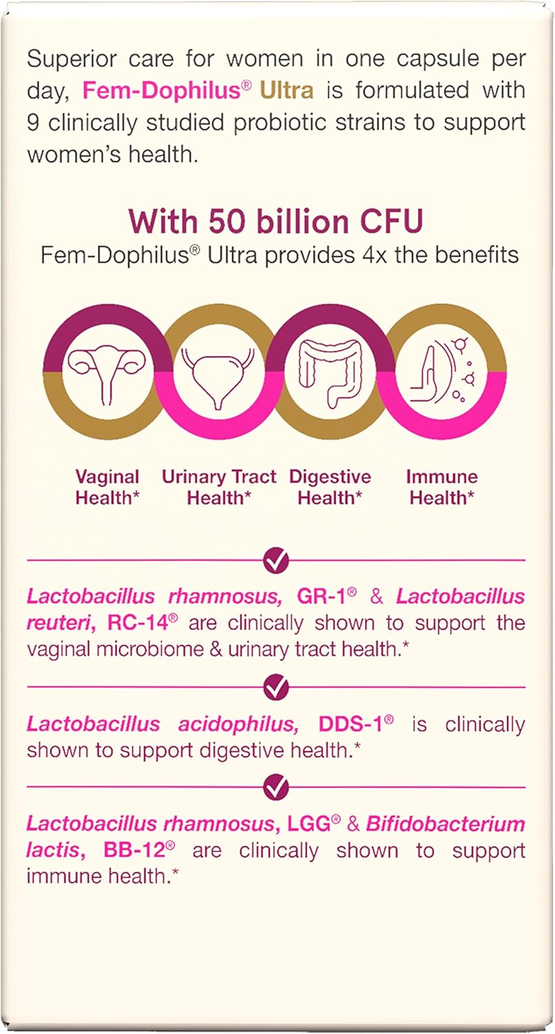 Jarrow Formulas- Fem Dophilus Ultra 50 billion CFU , 30 capsulas