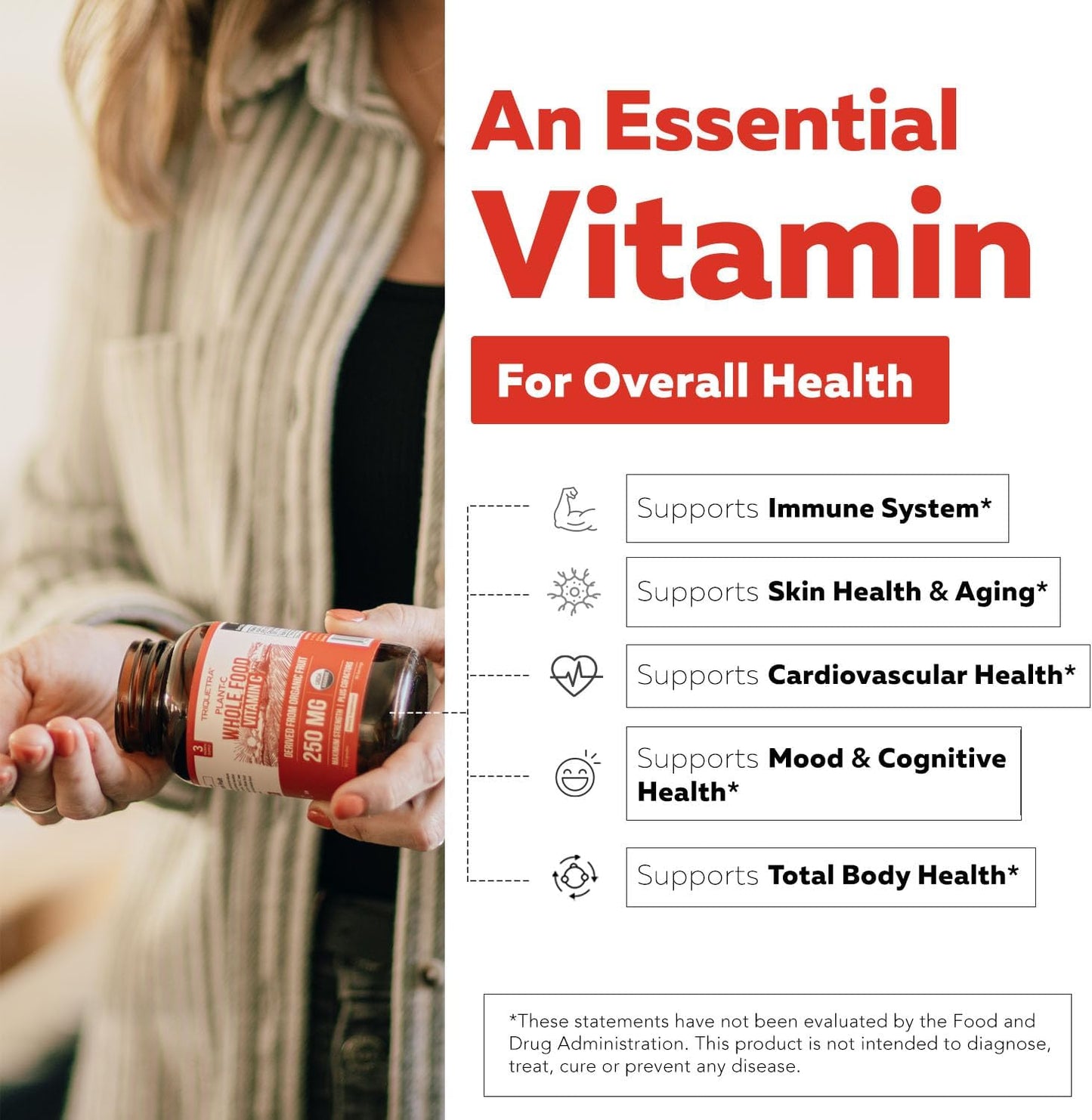 Triquetra - Plant-C Whole Food vitamina C 250mg, 90 capsulas