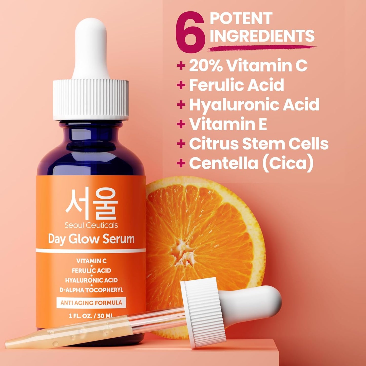 Korean Skin Care K Beauty - Sérum de ácido hialurónico 20% vitamina C , 30ml
