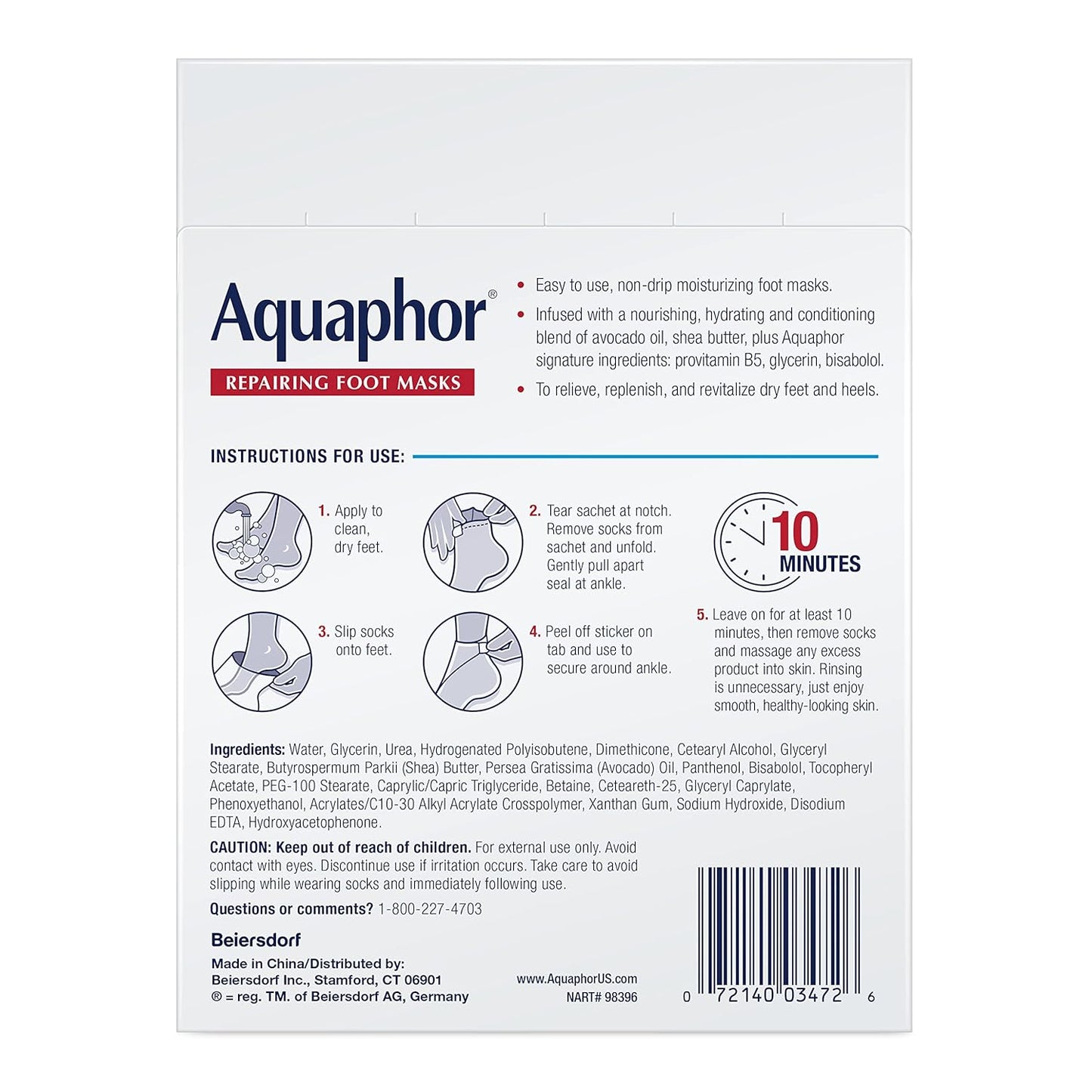 Aquaphor Mascarillas reparadoras para pies