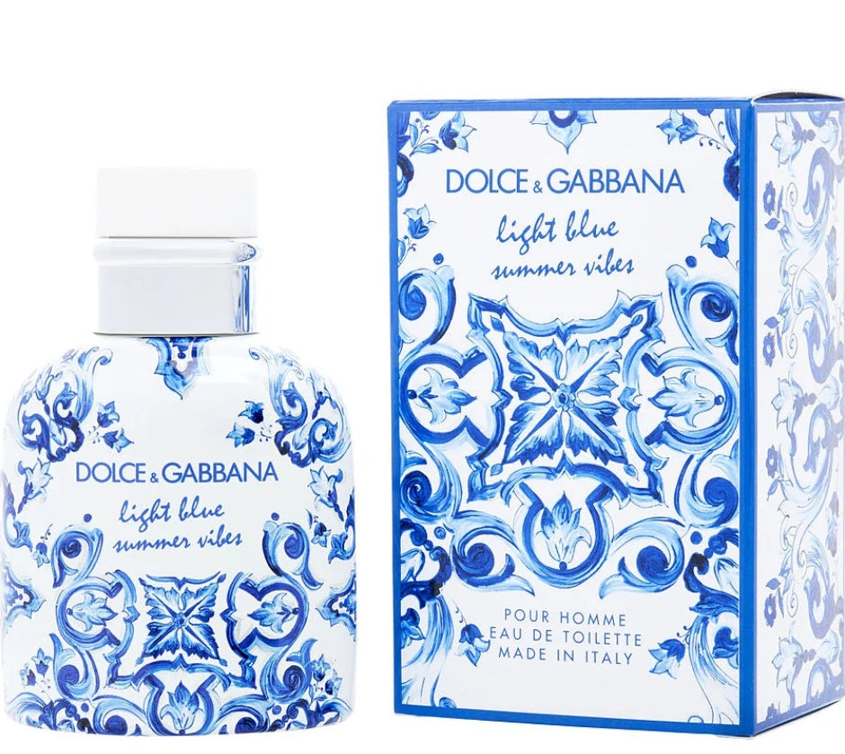 Dolce & Gabana Light Blue Summer Vibes Men Eau De Toilette Spray 2.5 oz