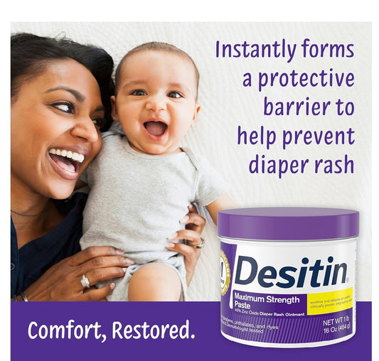 Crema para la dermatitis del pañal Desitin, de fortalecimiento máximo 454gr.