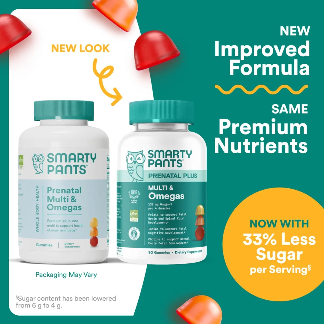 Smarty Pants- Prenetal Plus, Multi & Omegas - 90 gummies
