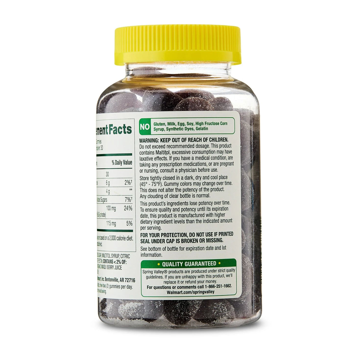 Spring Valley - Magnesio Glycinate 100mg sabor cereza, 60 capsulas
