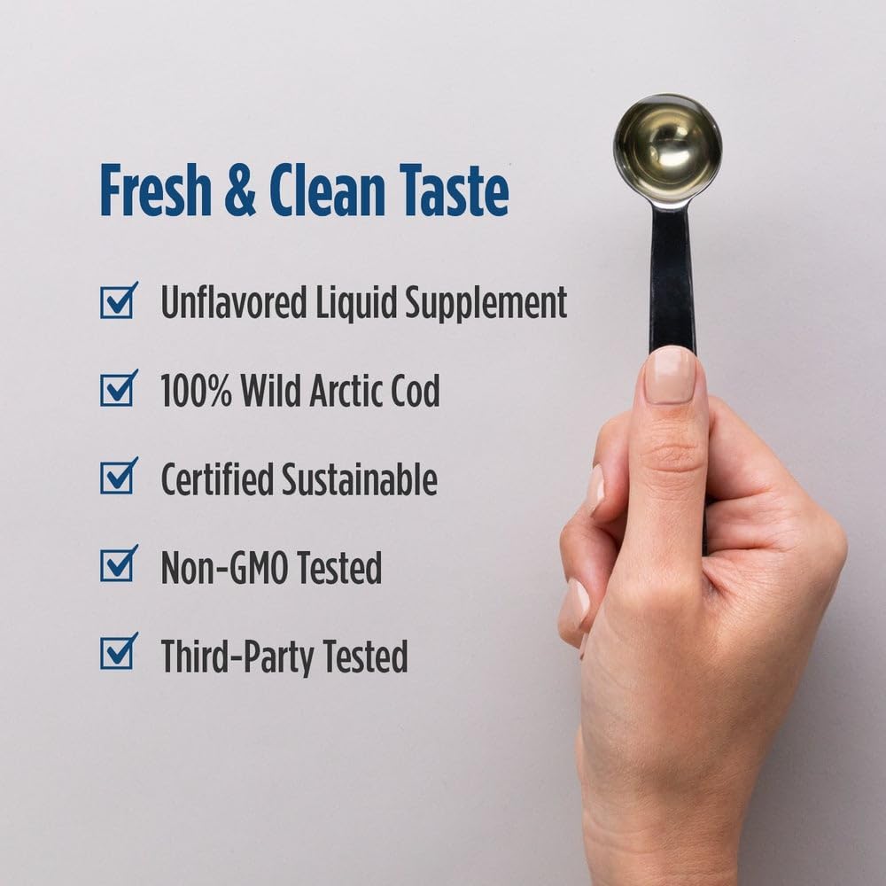 Nordic Naturals Arctic CLO - Aceite de hígado de bacalao para corazón, salud cerebral 237ml