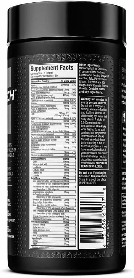 MuscleTech Suplemento Vitaminico  Esencial para Entrenamiento 90 capsulas