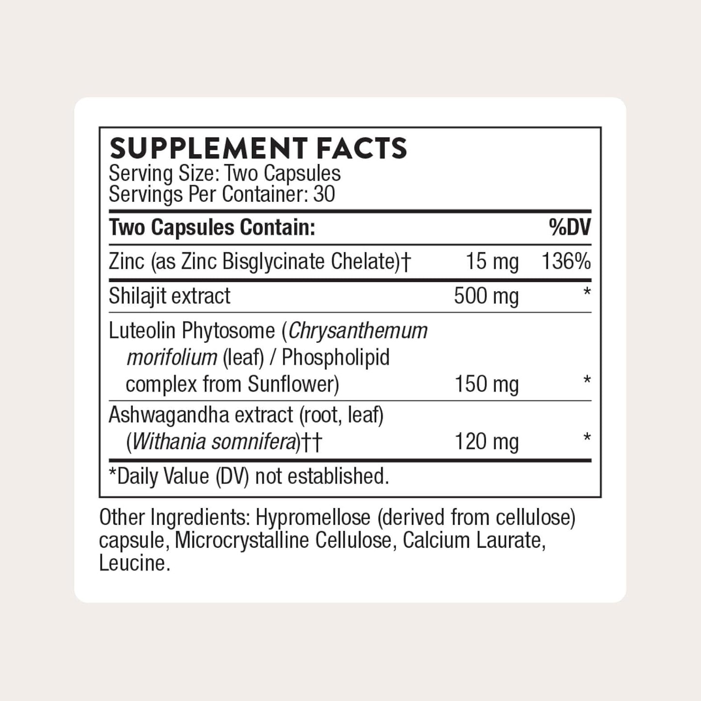 Thorne - Advanced Testosterone support , 60 capsulas
