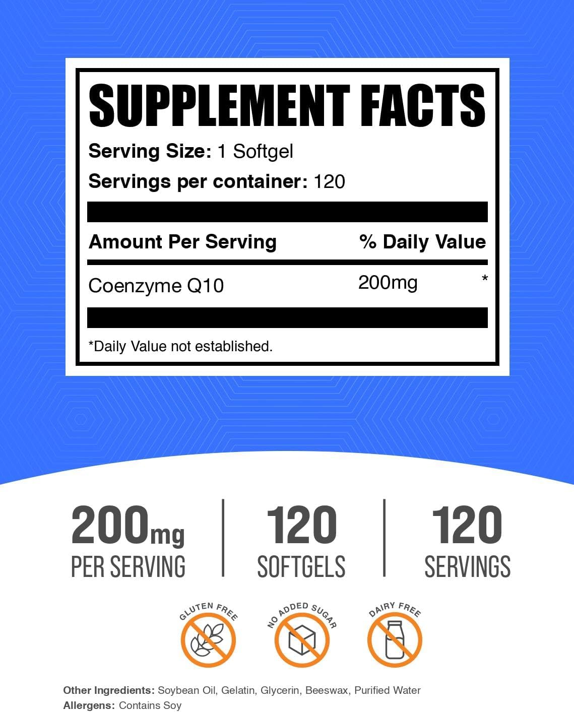 BulkSupplements.com - Coq10 200mg, 120 capsulas