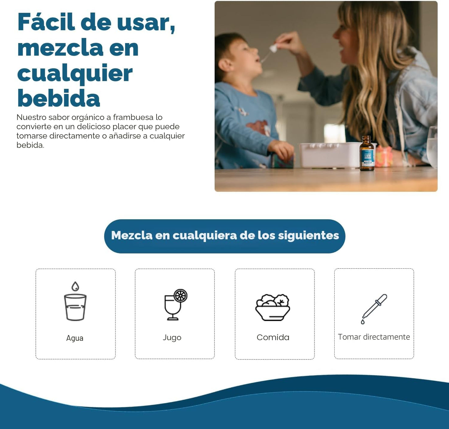 Organic Kids L-metilfolato + metil B12 Cofactor - 5-MTHF para niños, 30ml