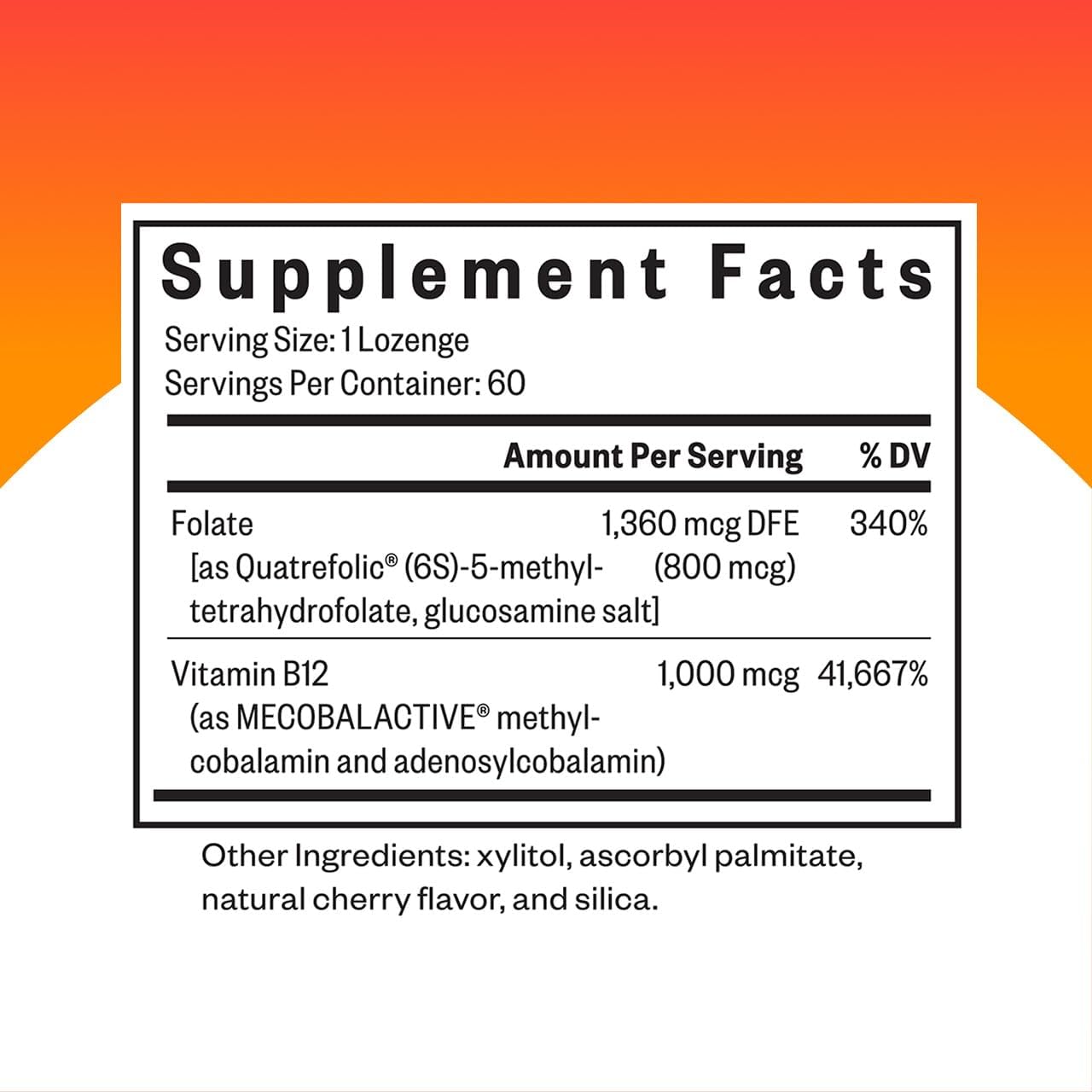 Seeking Health - Methyl B12 con L- Methylfolate, 60 lozenges