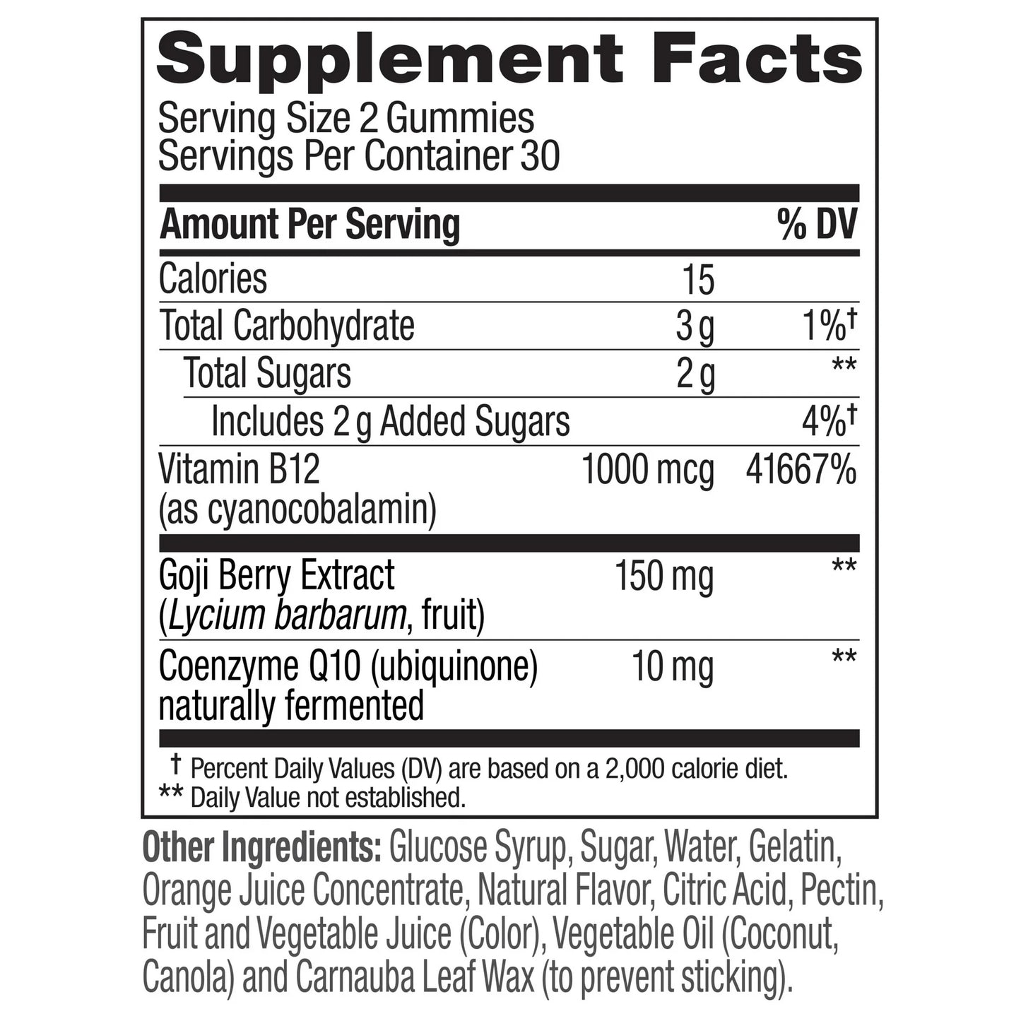 Olly - Extra Strength Daily Energy vitamina B12(1000mg) - 60 gummies
