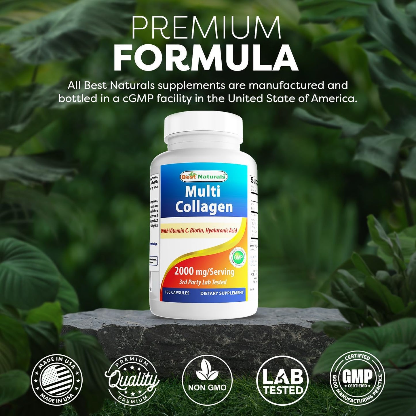 Best Naturals - Multi Collagen 2000mg, 180 capsulas