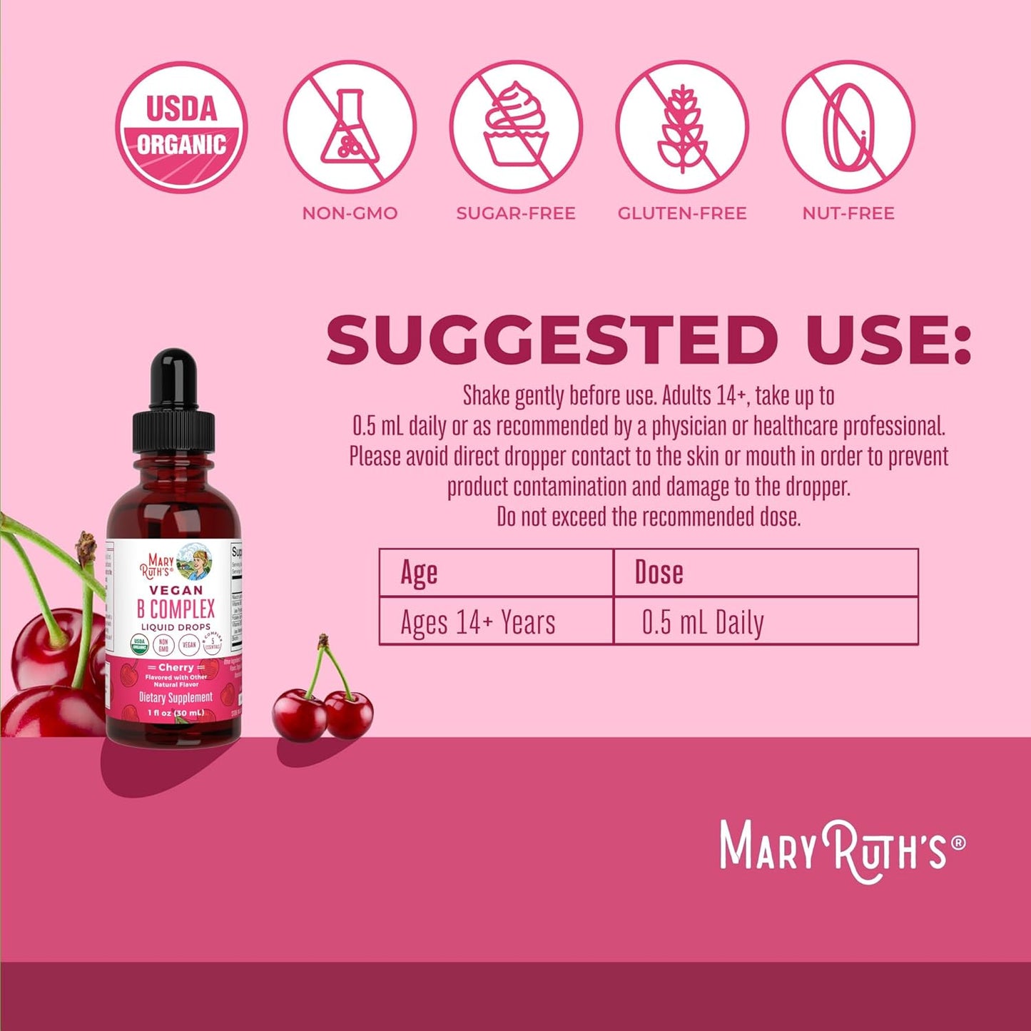 Mary Ruth´s - Vegan B complex liquido, 30ml
