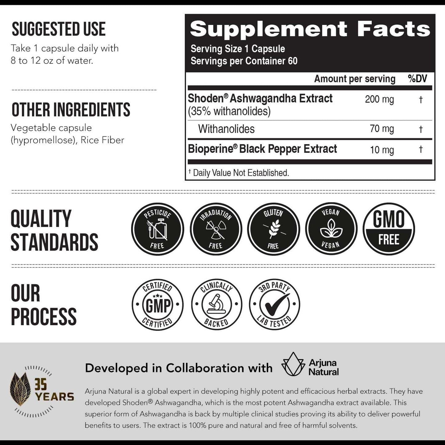 Triquetra - Ashwa-70, ashwagandha extract 70mg, 60 capsulas