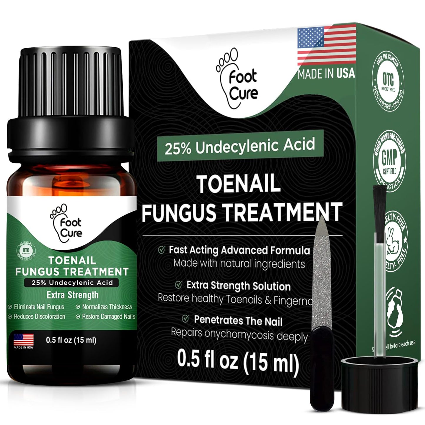 Foot Cure Tratamiento de hongos en las uñas de los pies extra fuerte 15ml