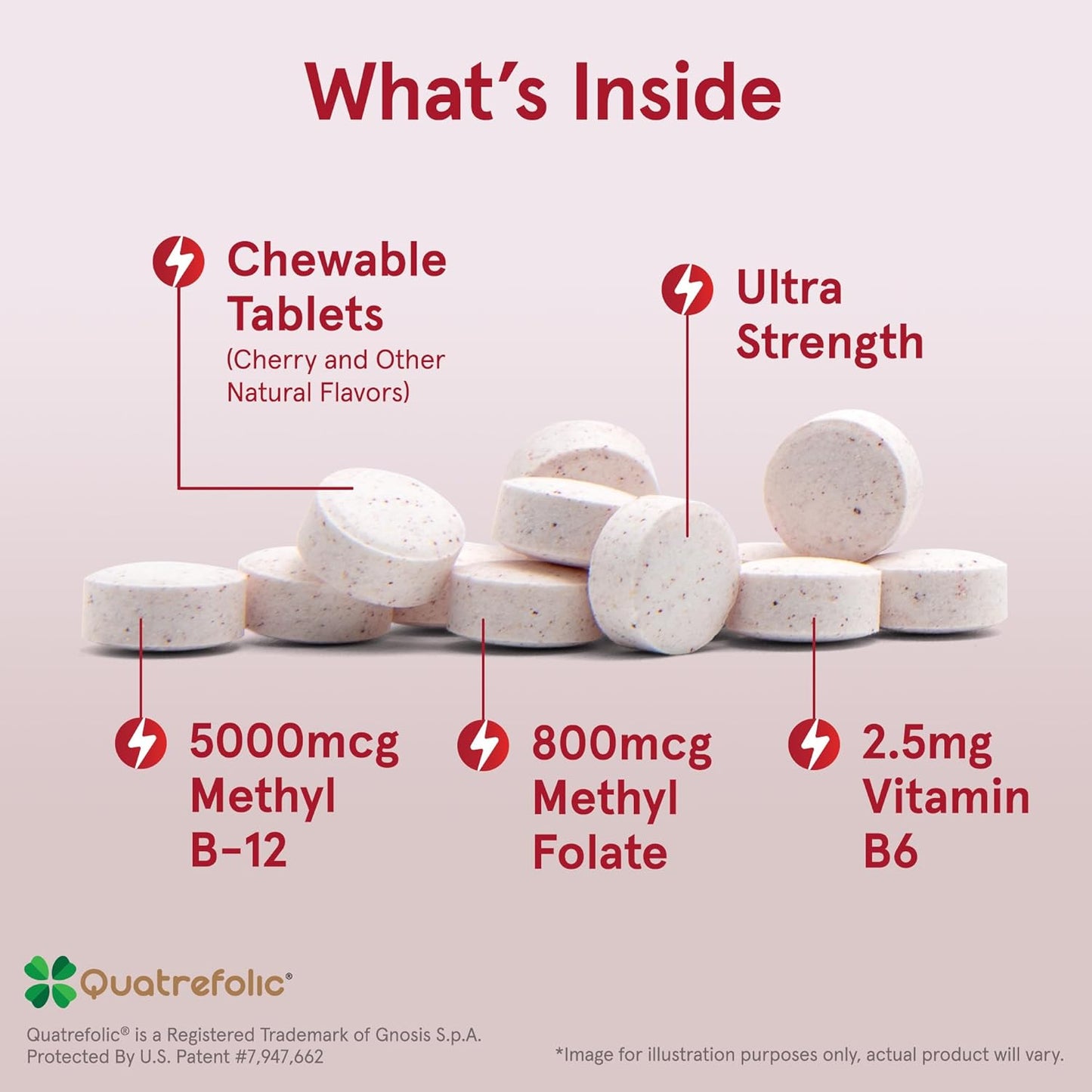 Jarrow Formulas - Methyl B-12(5000mcg) & Folate(800mcg), 60 tabletas masticables