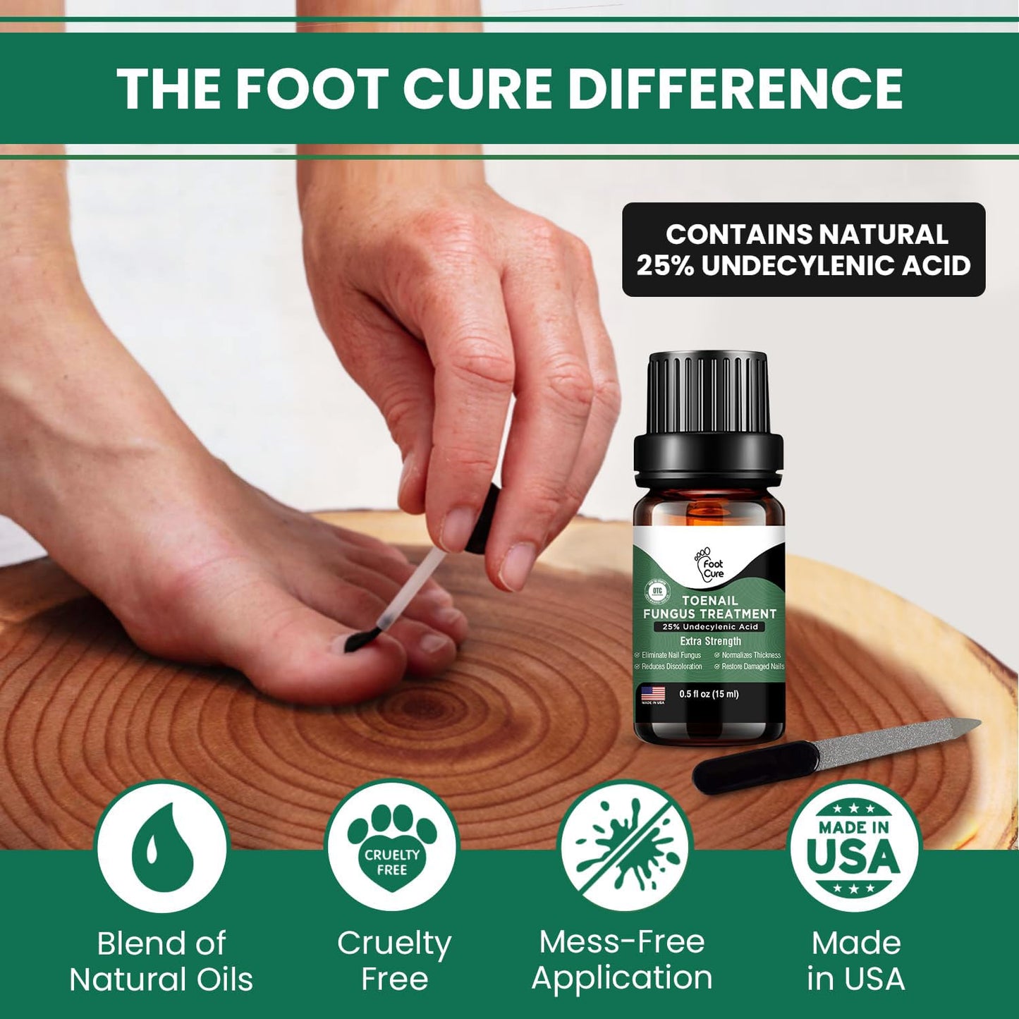 Foot Cure Tratamiento de hongos en las uñas de los pies extra fuerte 15ml