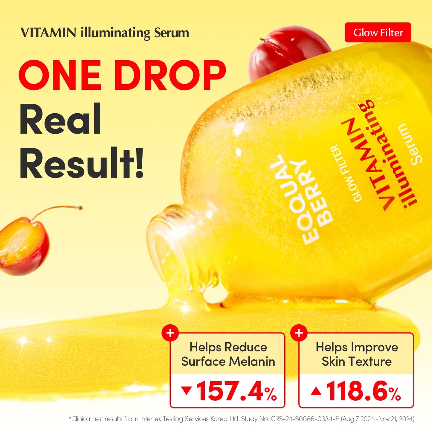 EQQUALBERRY -Suero iluminador de vitaminas | Niacinamida 4% , 30ml