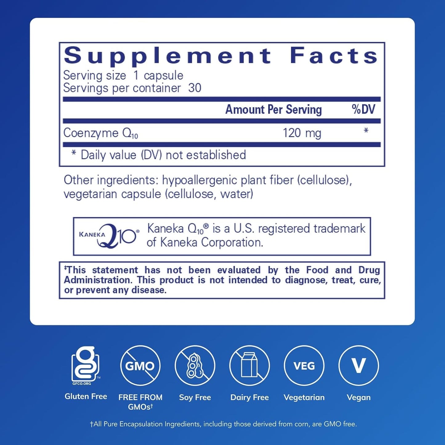Pure Encapsulations - Coq10 120mg, 30 capsulas