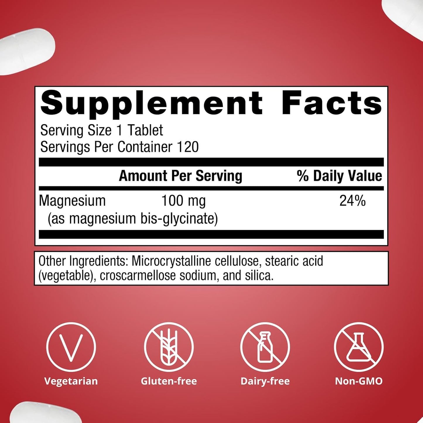 Metagenics - Magnesium glycinate 100mg,  120 tabletas