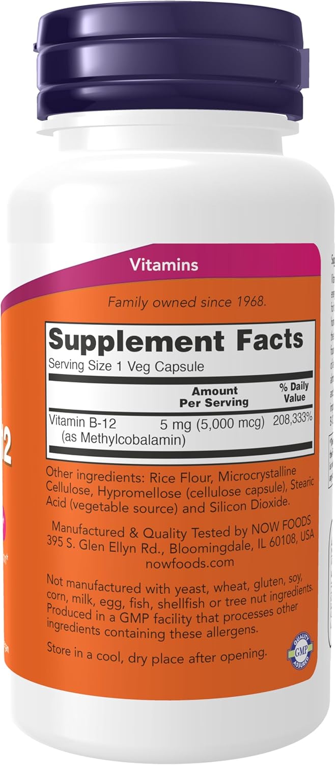 Now - Methyl B-12 (5,000mcg), 90 capsulas
