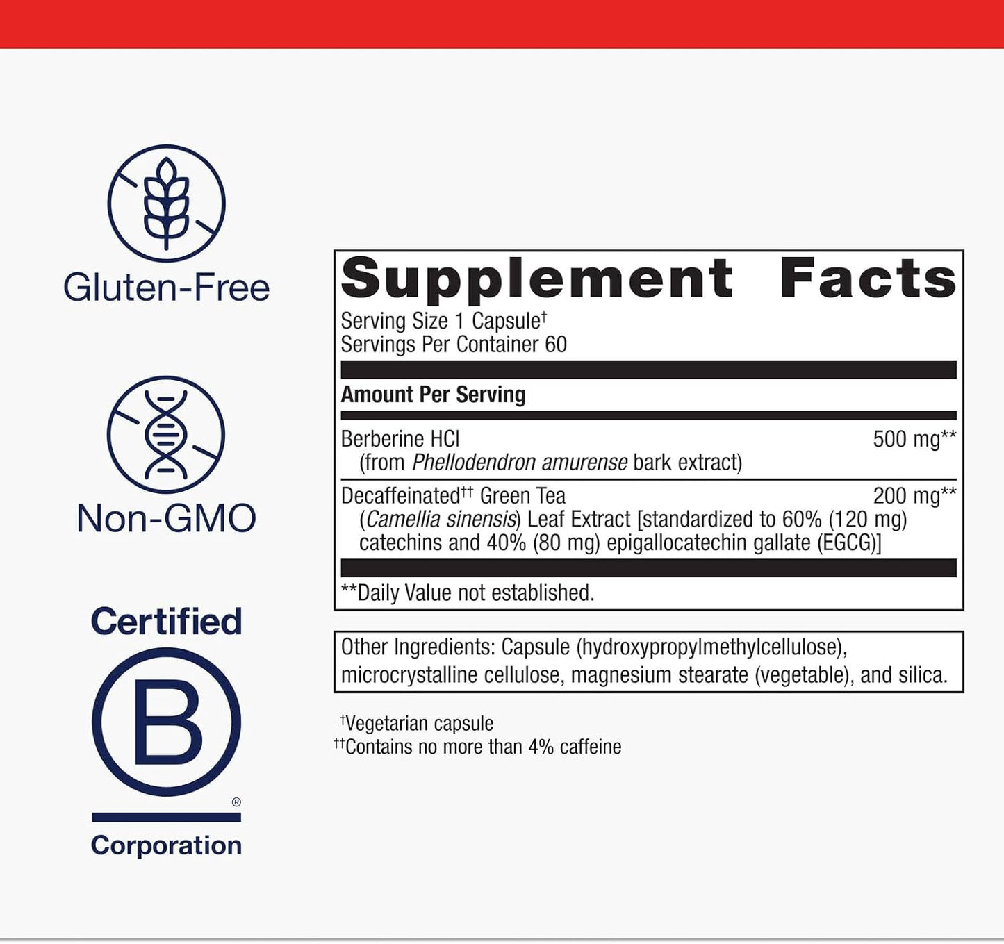 Metagenics - Berberine GT 60 capsulas