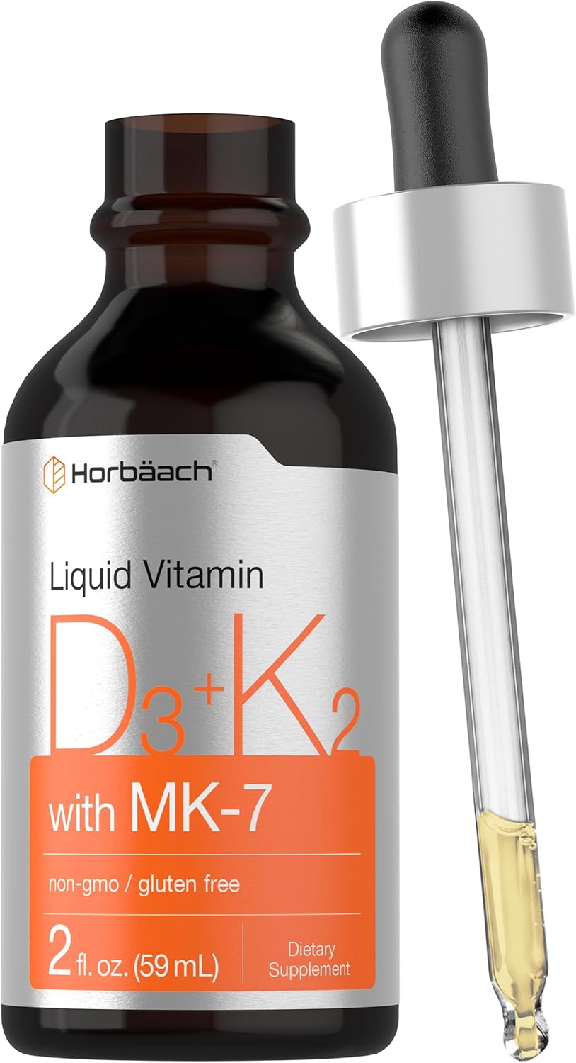 Horbäach Gotas líquidas de vitamina D3 K2 | con MK7 60 ml.