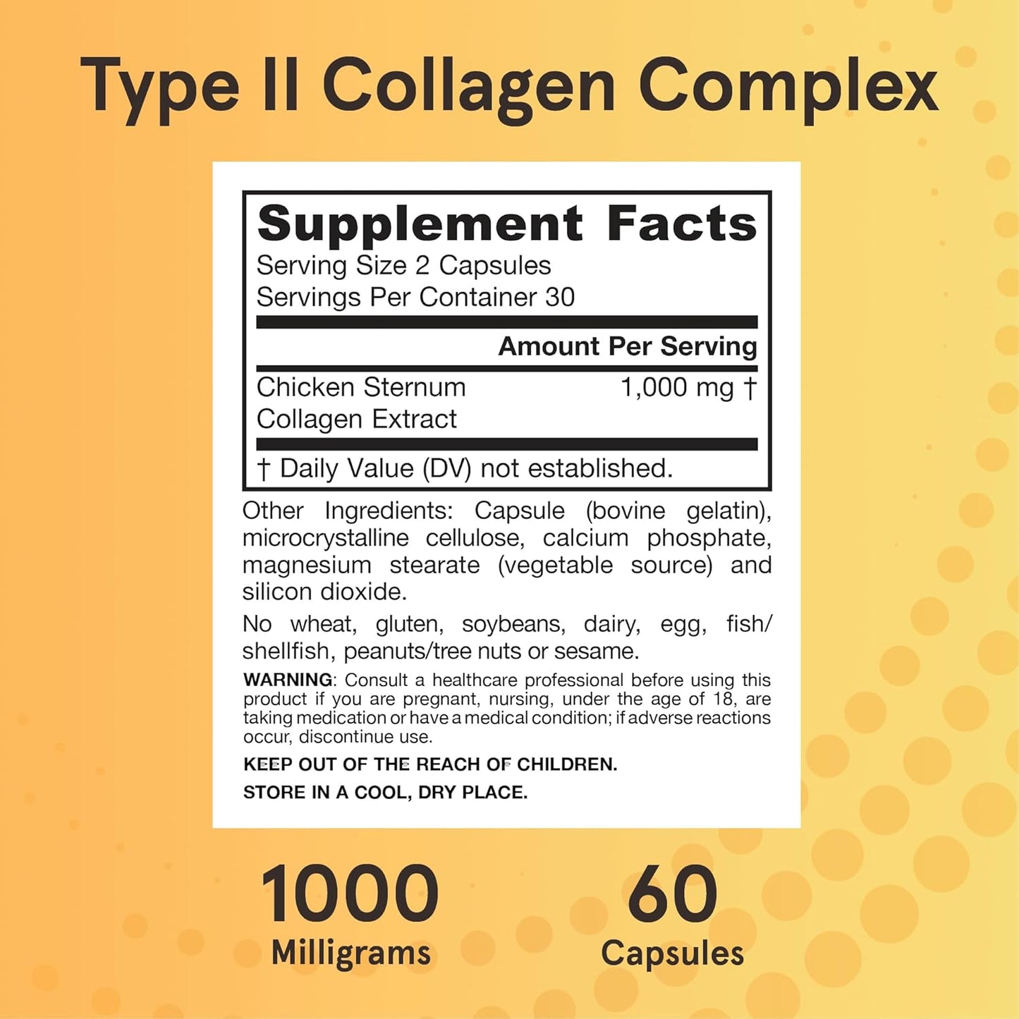 Jarrow Formulas - Type II Colageno complex 1000mg (JOINT HEALTH) , 60 capsulas