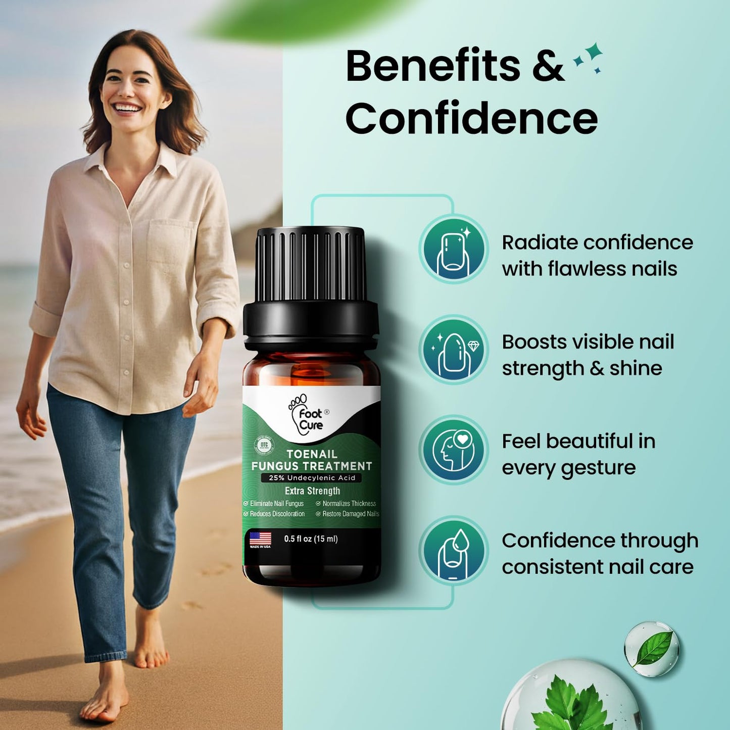 Foot Cure Tratamiento de hongos en las uñas de los pies extra fuerte 15ml