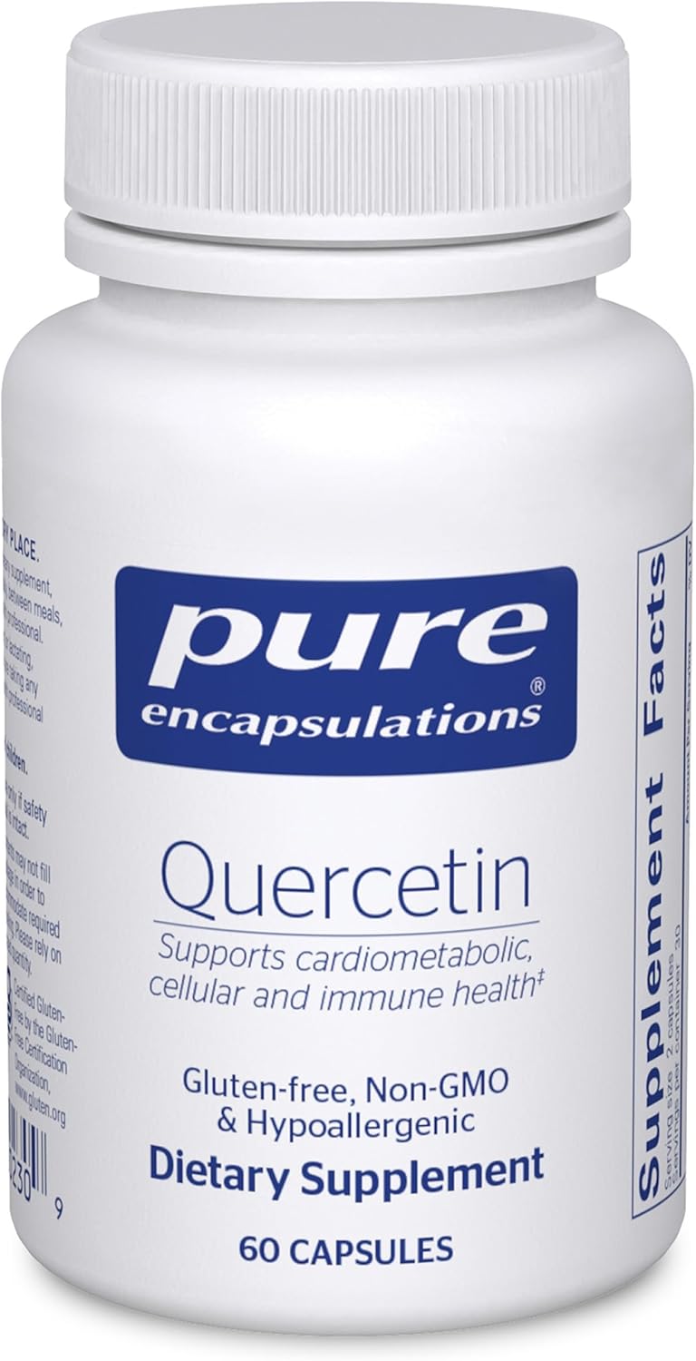 Pure Encapsulations Quercetina - 500 mg - Apoyo inmunológico, salud celular y salud cardíaca - Suplemento antioxidante  - 60 cápsulas