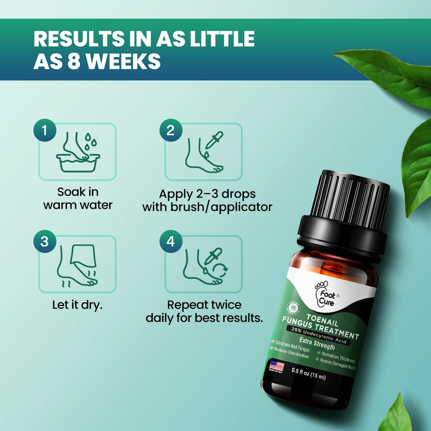 Foot Cure Tratamiento de hongos en las uñas de los pies extra fuerte 15ml