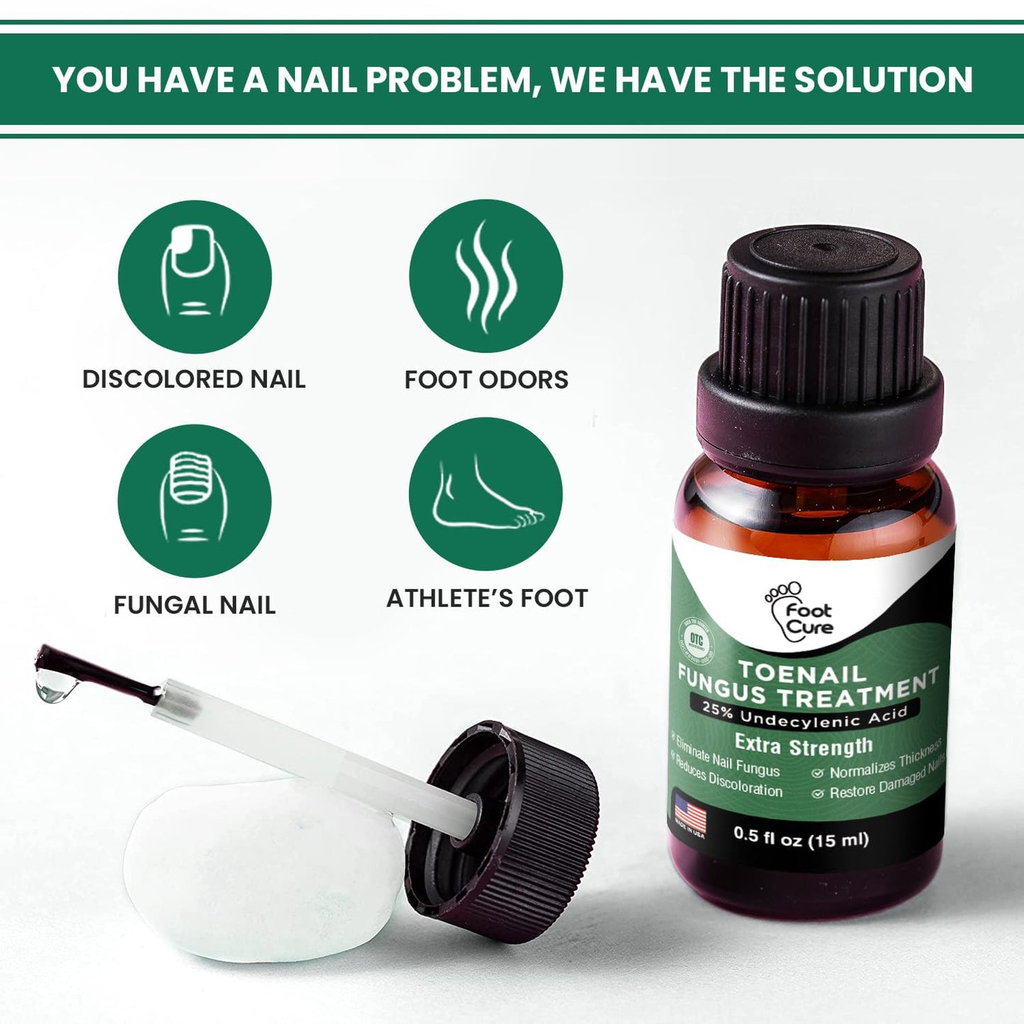 Foot Cure Tratamiento de hongos en las uñas de los pies extra fuerte 15ml