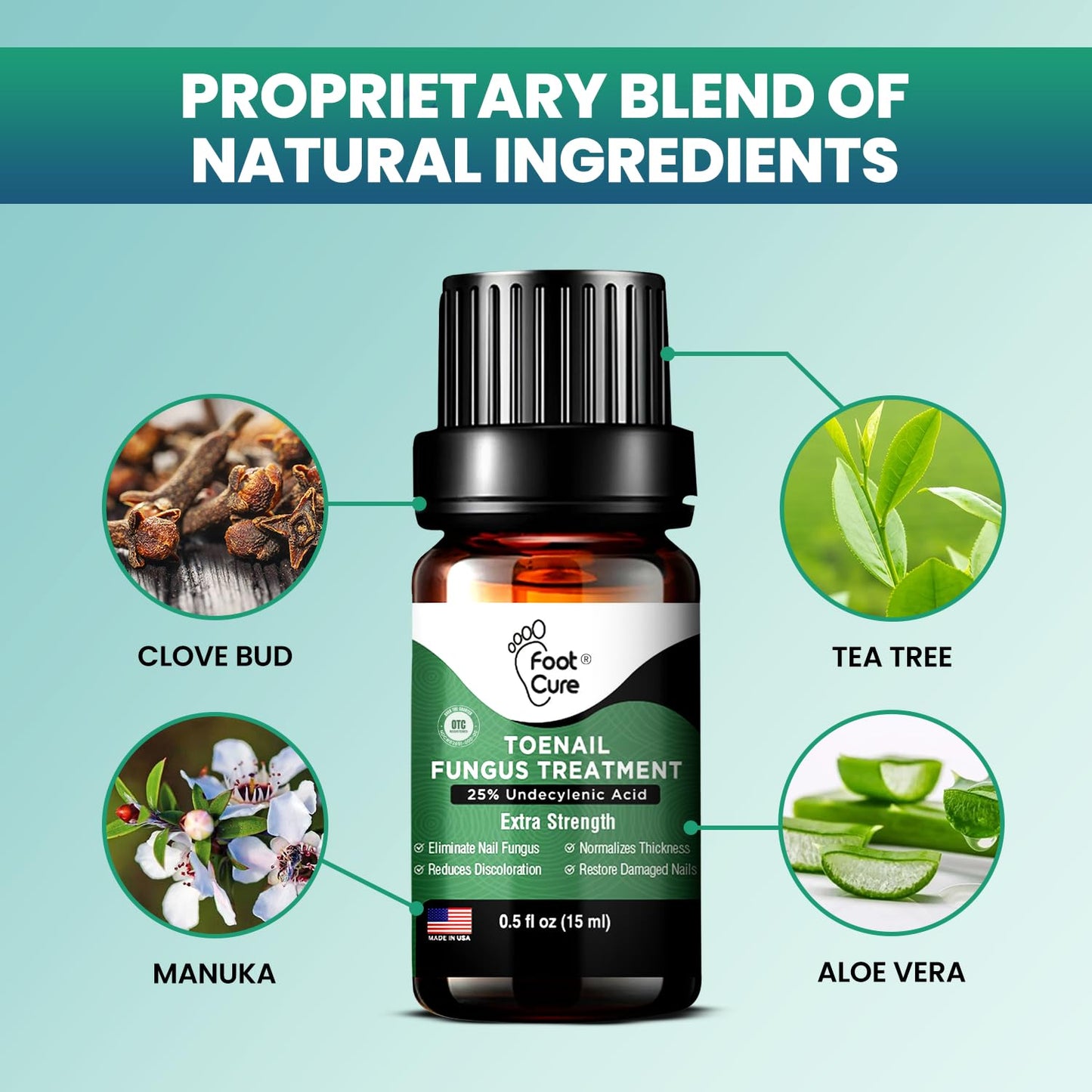 Foot Cure Tratamiento de hongos en las uñas de los pies extra fuerte 15ml