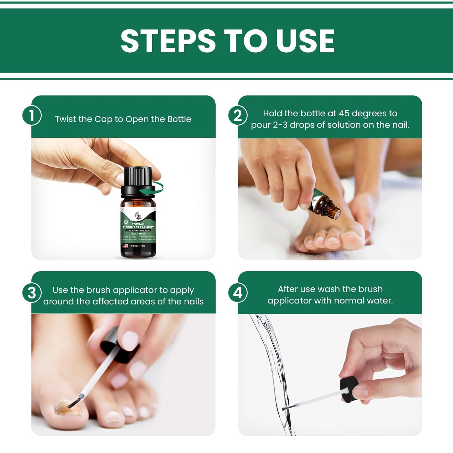 Foot Cure Tratamiento de hongos en las uñas de los pies extra fuerte 15ml