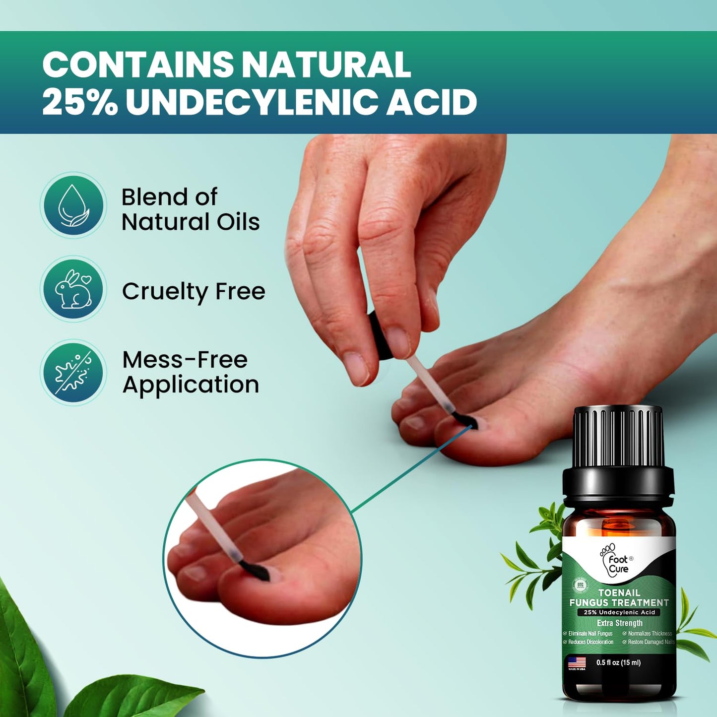 Foot Cure Tratamiento de hongos en las uñas de los pies extra fuerte 15ml