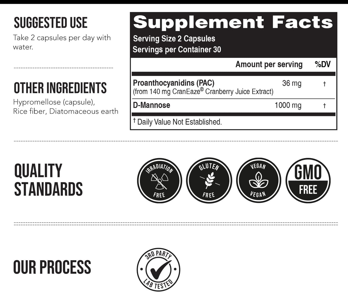 Triquetra - Cranberry extract 36mg PAC ,  60 capsulas