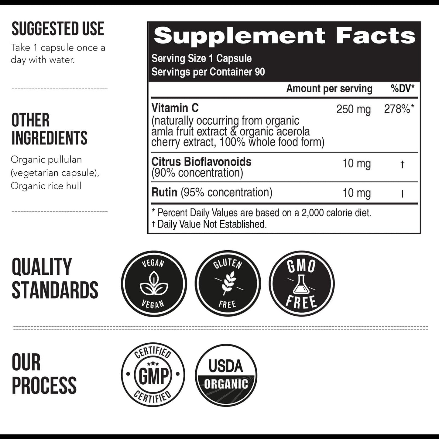 Triquetra - Plant-C Whole Food vitamina C 250mg, 90 capsulas