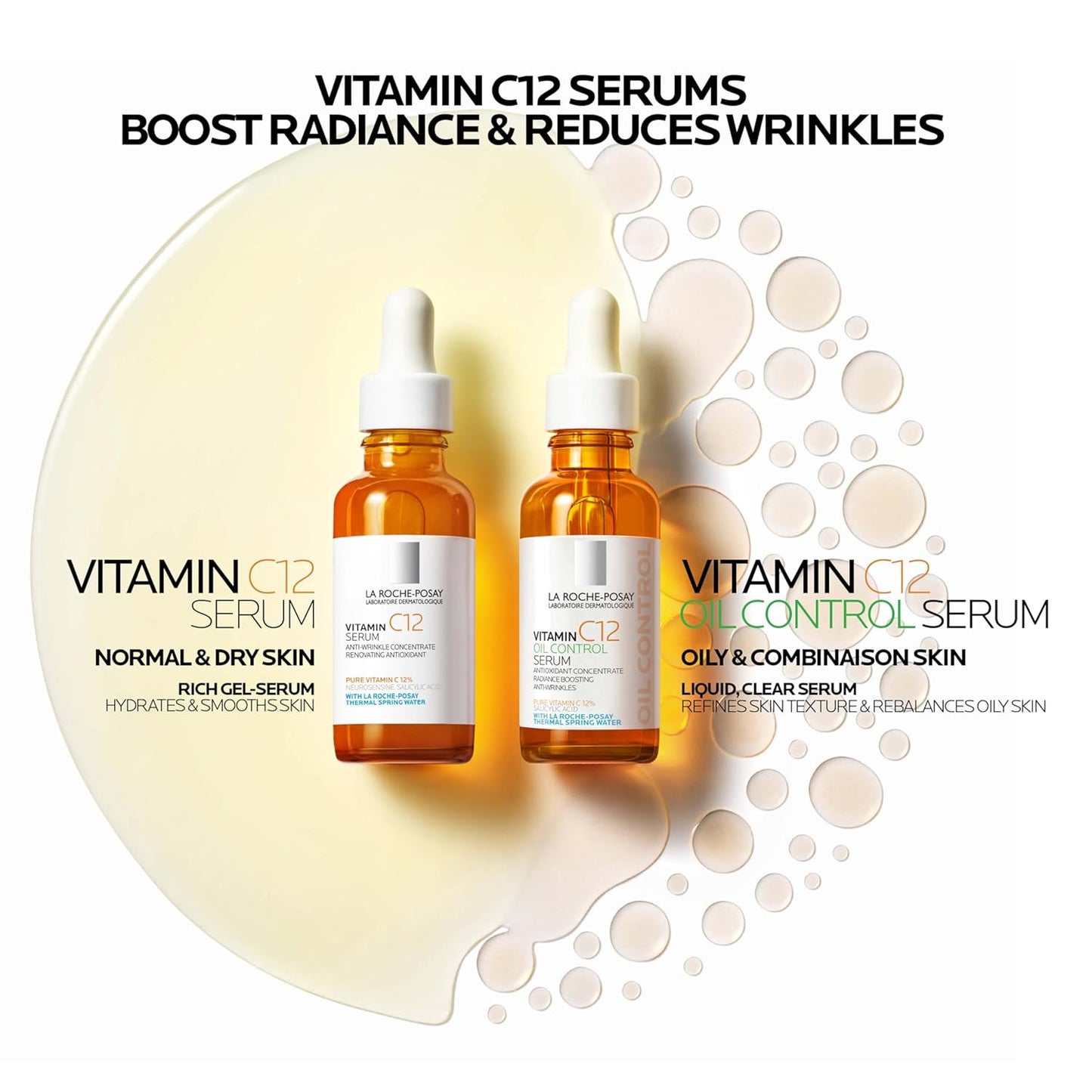 La Roche Posay - Suero puro de Vitamina C con acido hialuronico, 30ml