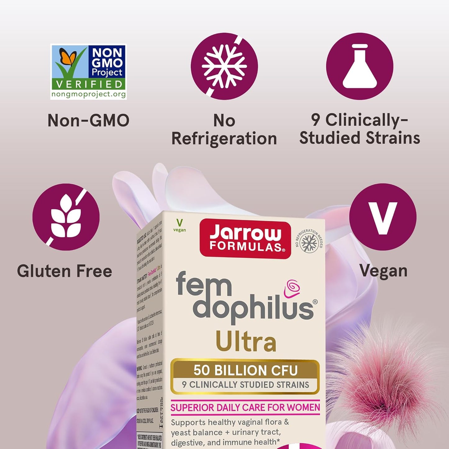 Jarrow Formulas- Fem Dophilus Ultra 50 billion CFU , 30 capsulas