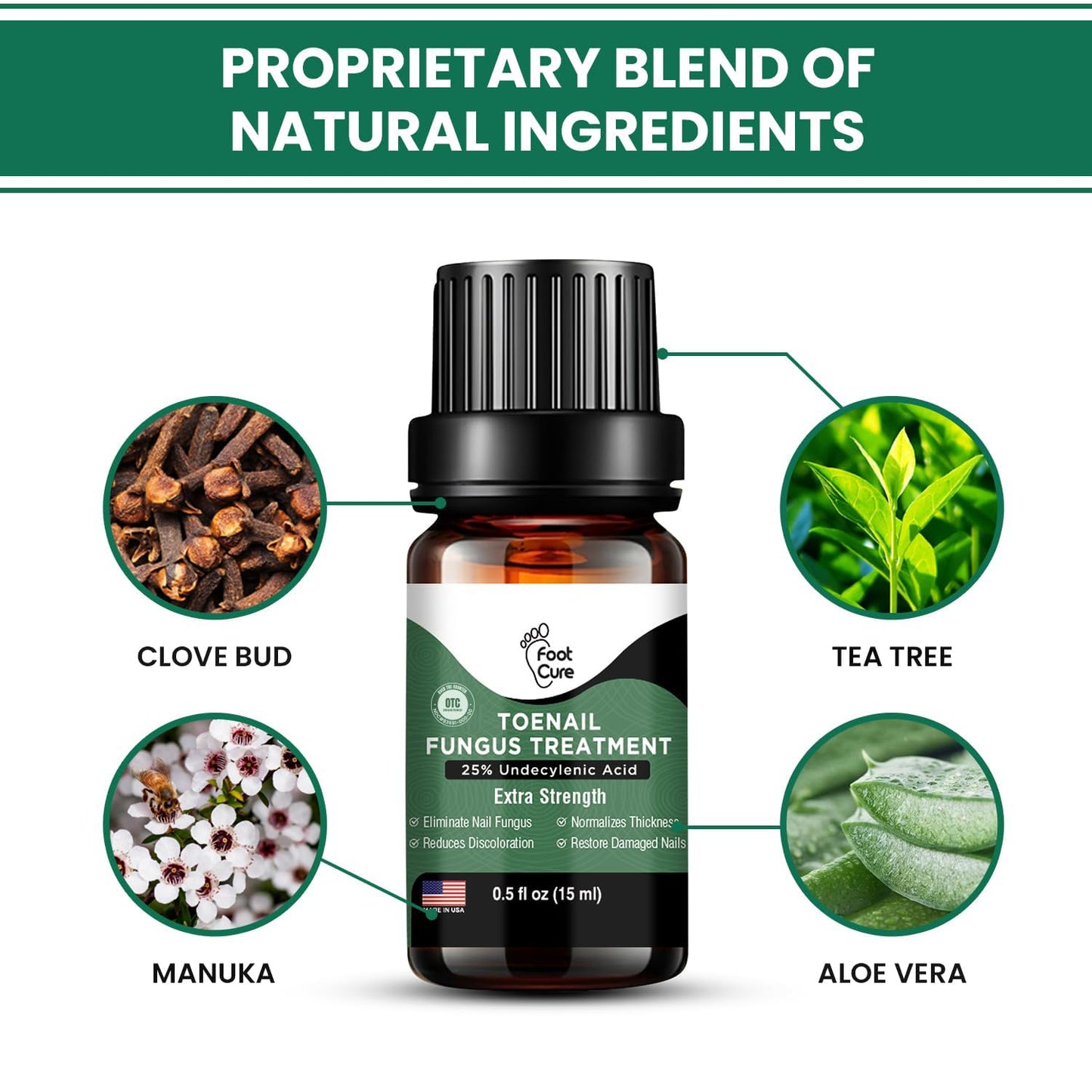Foot Cure Tratamiento de hongos en las uñas de los pies extra fuerte 15ml