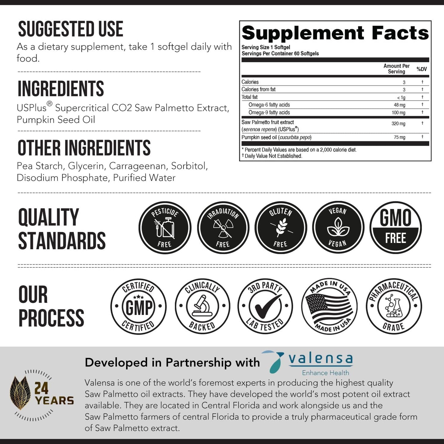 Triquetra - Saw Palmetto Extract con Pumpkin seed oil 10:1 - 60 capsulas