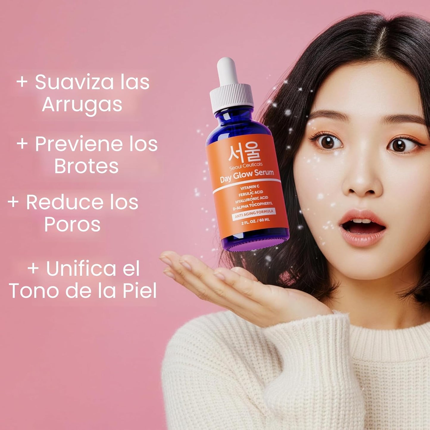Korean Skin Care K Beauty - Sérum de ácido hialurónico 20% vitamina C , 30ml