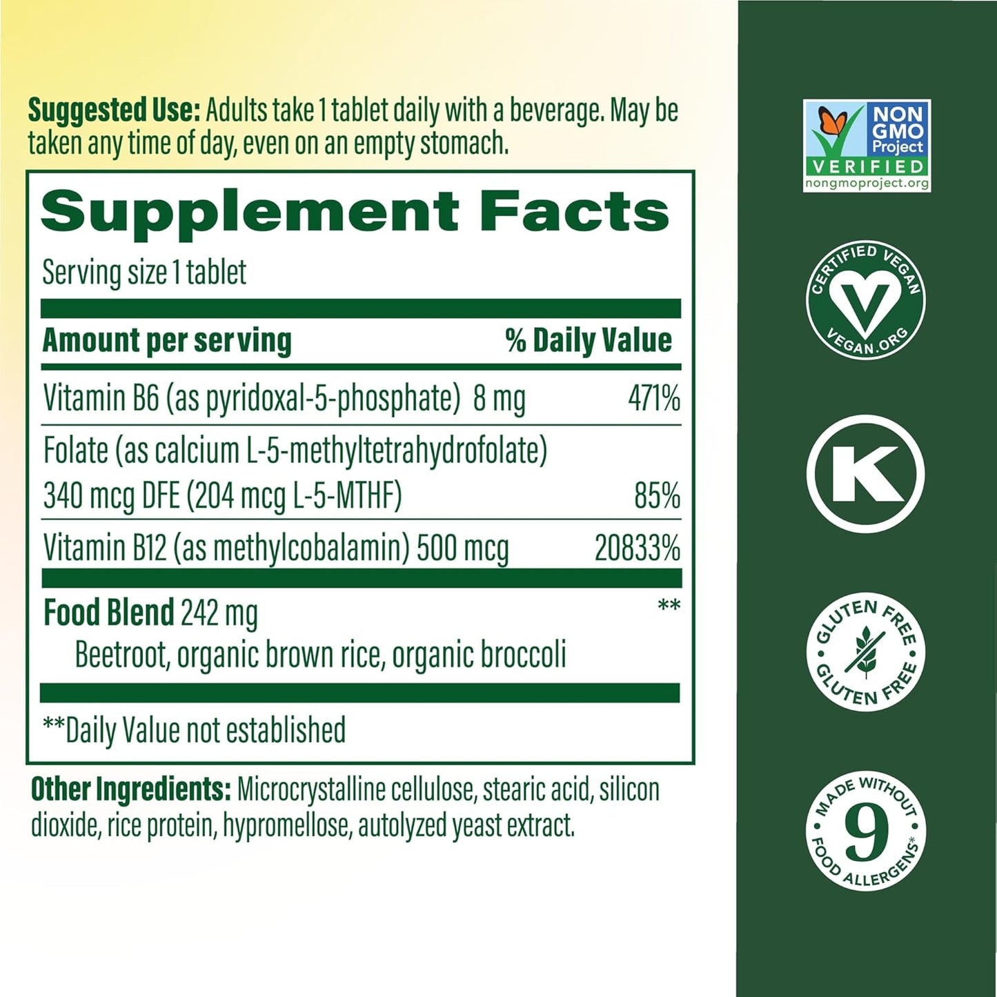 MegaFood - Methyl B12, 90 mini tabletas