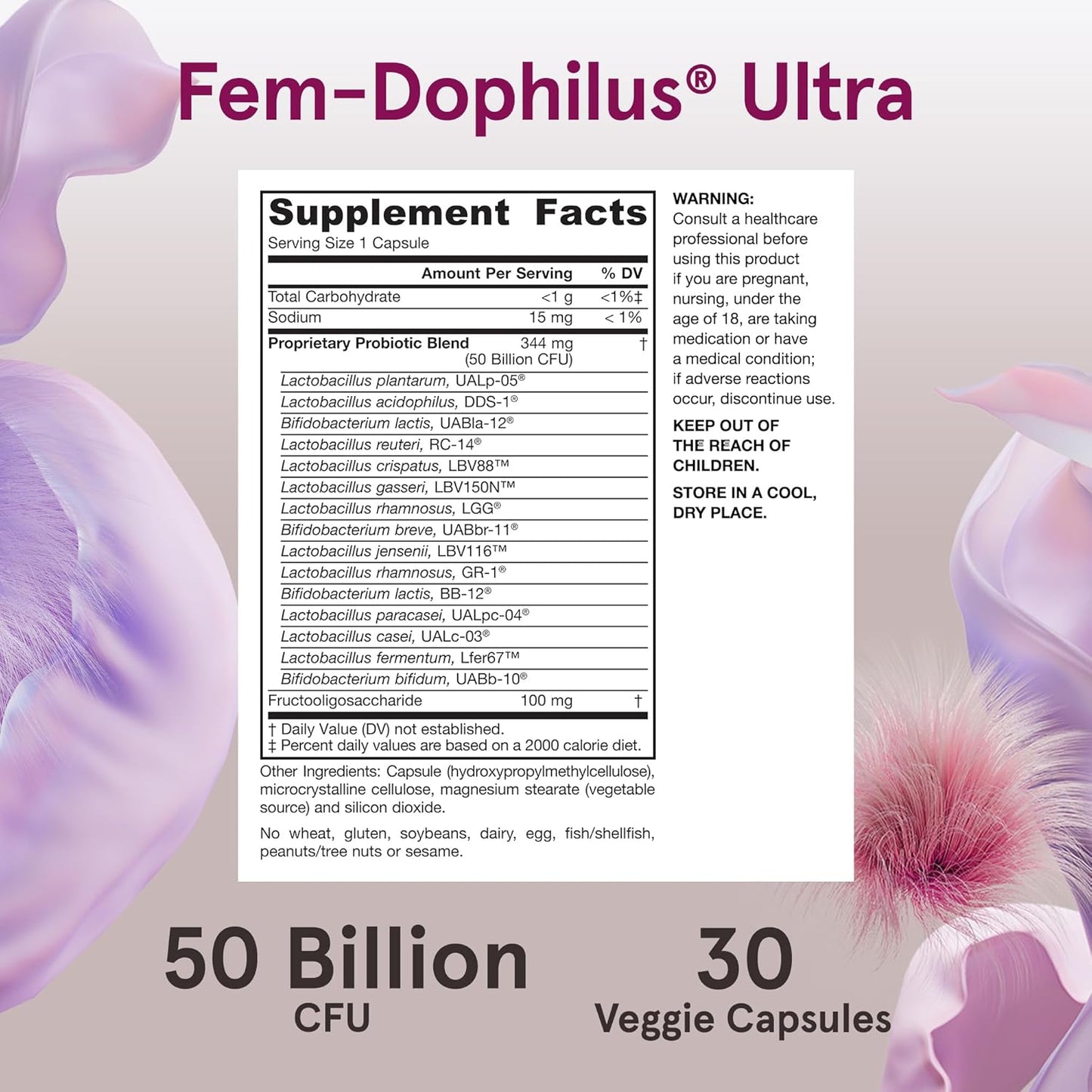 Jarrow Formulas- Fem Dophilus Ultra 50 billion CFU , 30 capsulas