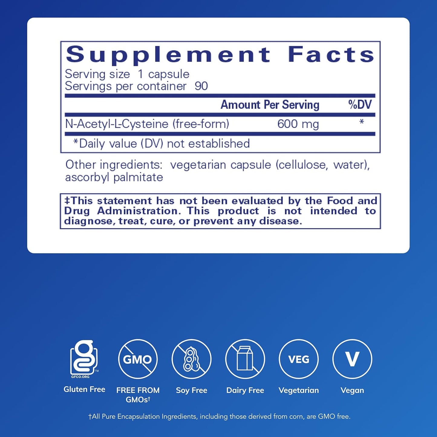 Pure Encapsulations- NAC 600 mg , 90 capsulas