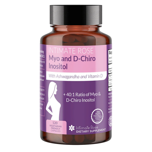 Myo-Inositol & D-Chiro Inositol + Aswagandha  Intimate Rose 120 Capsulas