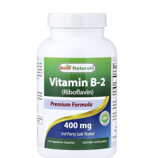 Best Naturals- Vitamina B-12(Riboflavin) 400mg, 120 capsulas